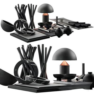 现代摆件组合 台灯